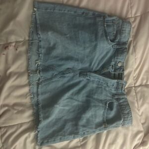 Aeropostale light wash blue high rise jean skirt. Size 10/M